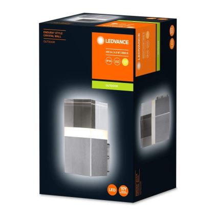 Ledvance - LED Вуличний настінний світильник CRYSTAL 1xLED/4,5W/230V IP44
