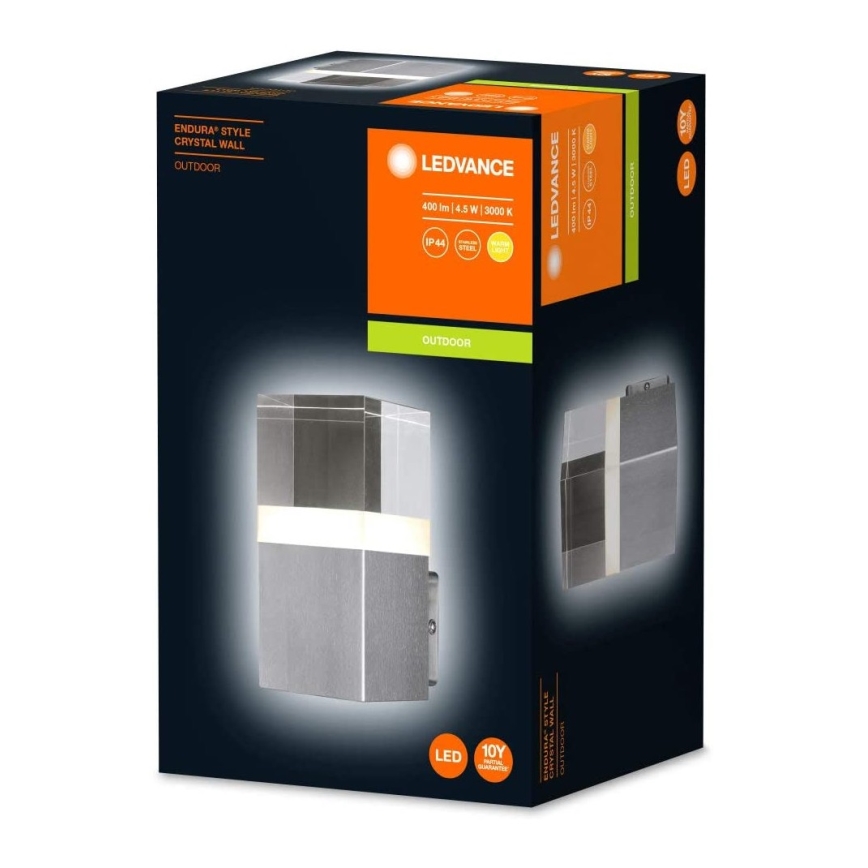 Ledvance - LED Вуличний настінний світильник CRYSTAL 1xLED/4,5W/230V IP44