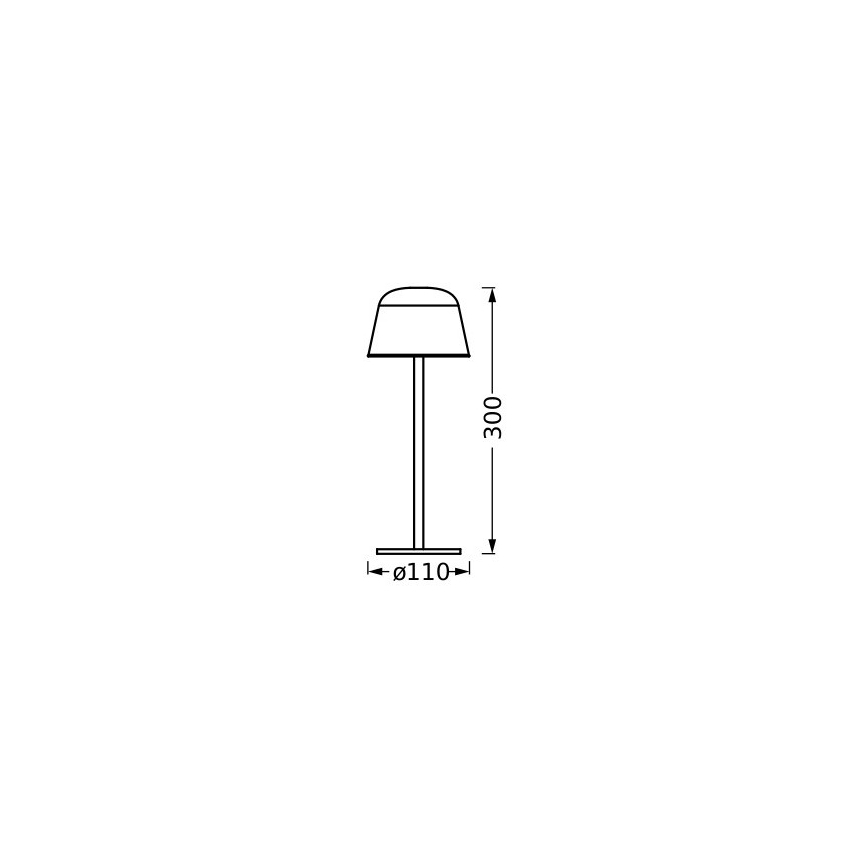 Ledvance - LED вулична акумуляторна лампа з регулюванням яскравості TABLE LED/2,5W/5V IP54 бежевий