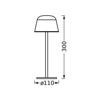 Ledvance - LED вулична акумуляторна лампа з регулюванням яскравості TABLE LED/2,5W/5V IP54 червоний