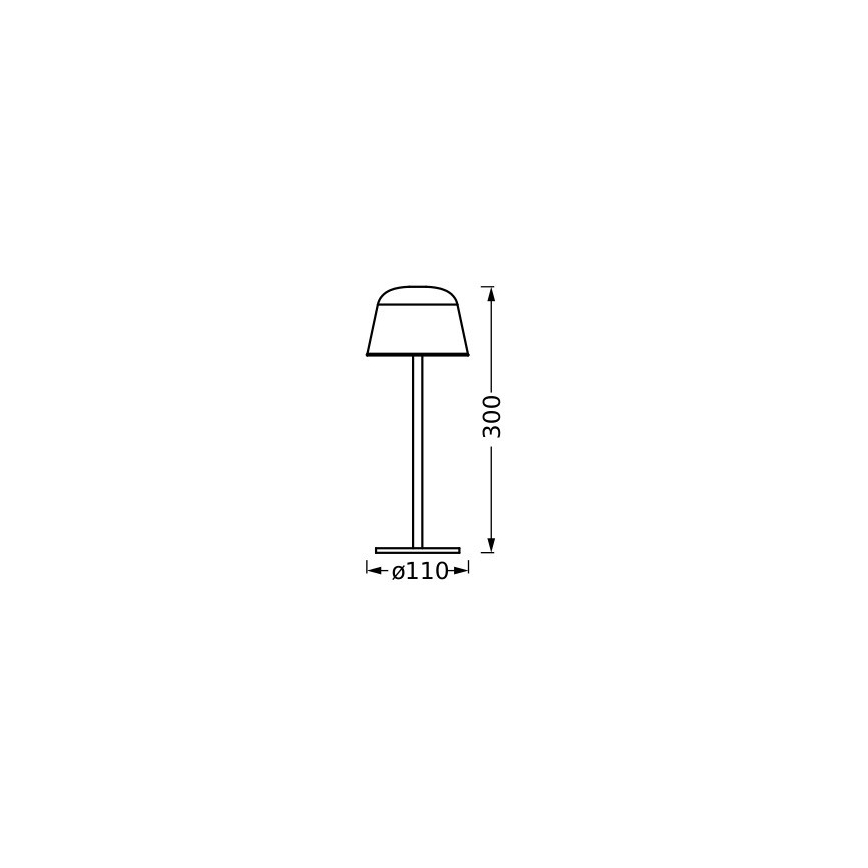 Ledvance - LED вулична акумуляторна лампа з регулюванням яскравості TABLE LED/2,5W/5V IP54 червоний