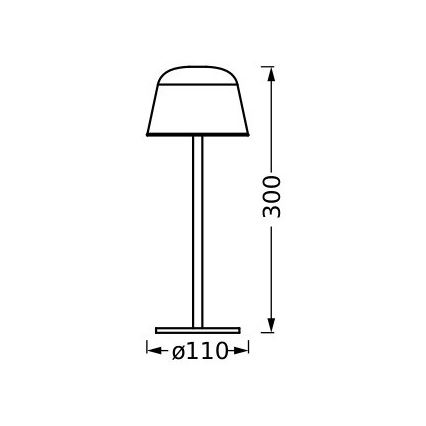 Ledvance - LED вулична акумуляторна лампа з регулюванням яскравості TABLE LED/2,5W/5V IP54 чорний