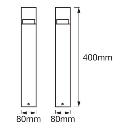 Ledvance - LED Вулична лампа CRYSTAL 1xLED/4,5W/230V IP44 40 см