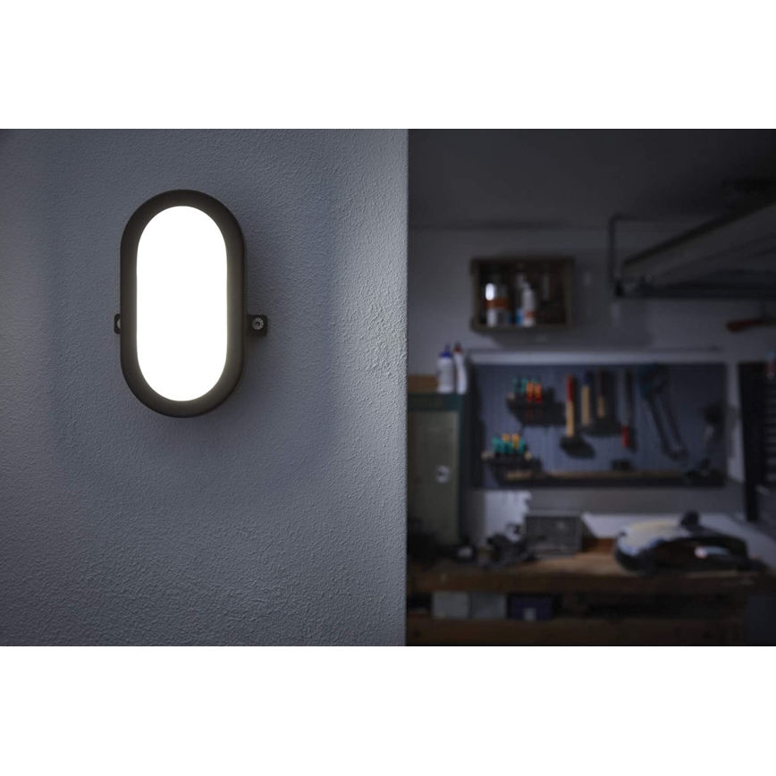 Ledvance - LED Вуличний настінний світильник BULKHEAD LED/11W/230V IP54 чорний