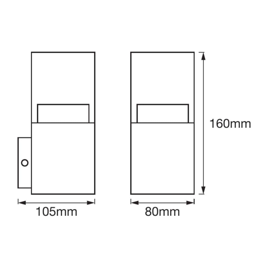 Ledvance - LED Вуличний настінний світильник CRYSTAL 1xLED/4,5W/230V IP44