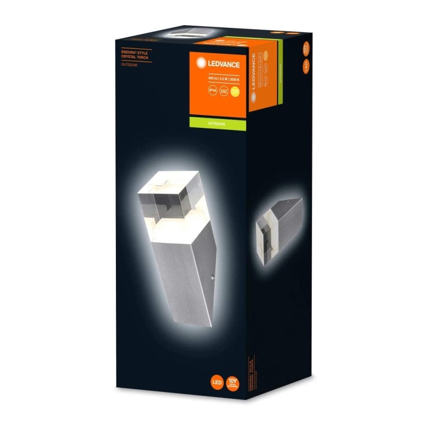 Ledvance - LED Вуличний настінний світильник CRYSTAL 1xLED/4,5W/230V IP44