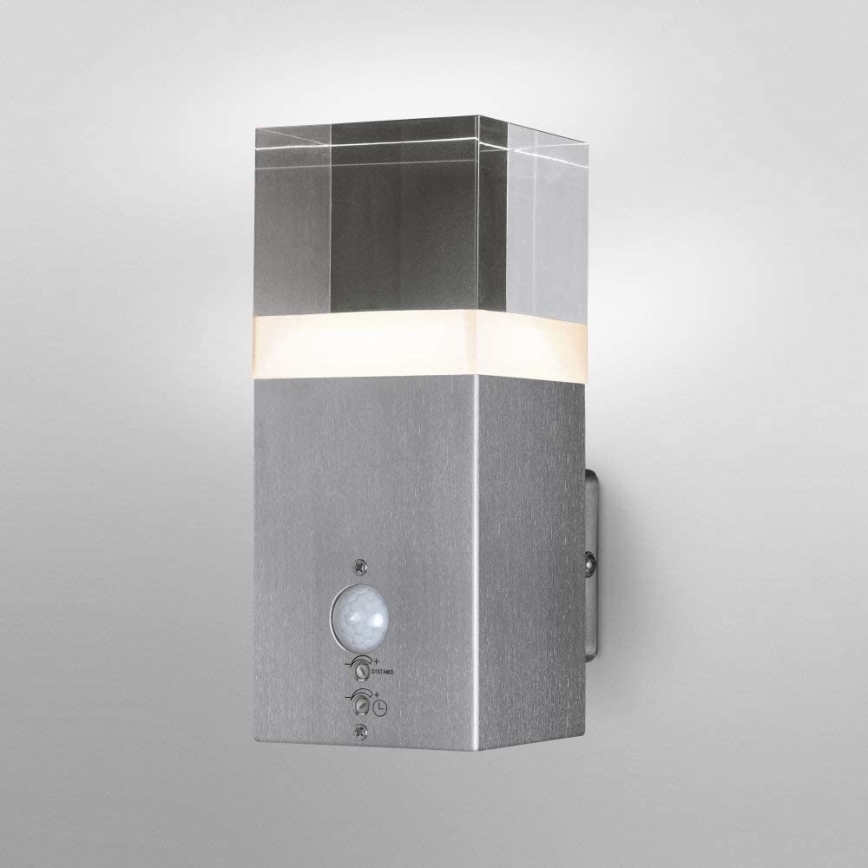 Ledvance - LED Вуличний настінний світильник з датчиком CRYSTAL 1xLED/5W/230V IP44