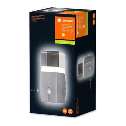 Ledvance - LED Вуличний настінний світильник з датчиком CRYSTAL 1xLED/5W/230V IP44