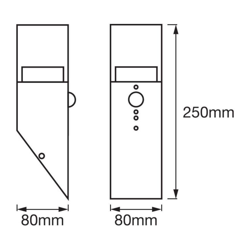 Ledvance - LED Вуличний настінний світильник з датчиком CRYSTAL 1xLED/5W/230V IP44