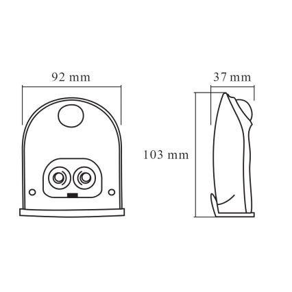 Ledvance - LED Вуличний настінний світильник з датчиком DOORLED LED/1W/3xAA IP54