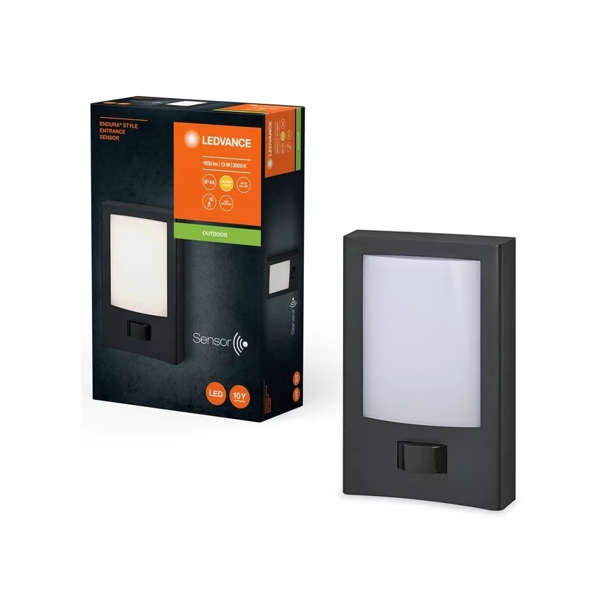 Ledvance - LED Вуличний настінний світильник з датчиком ENDURA STYLE LED/13W/230V IP44