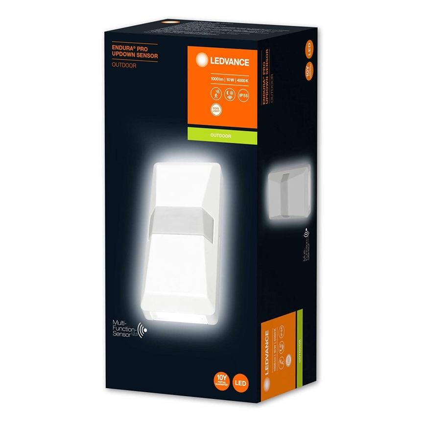 Ledvance - LED Вуличний настінний світильник з датчиком UPDOWN LED/10W/230V IP55