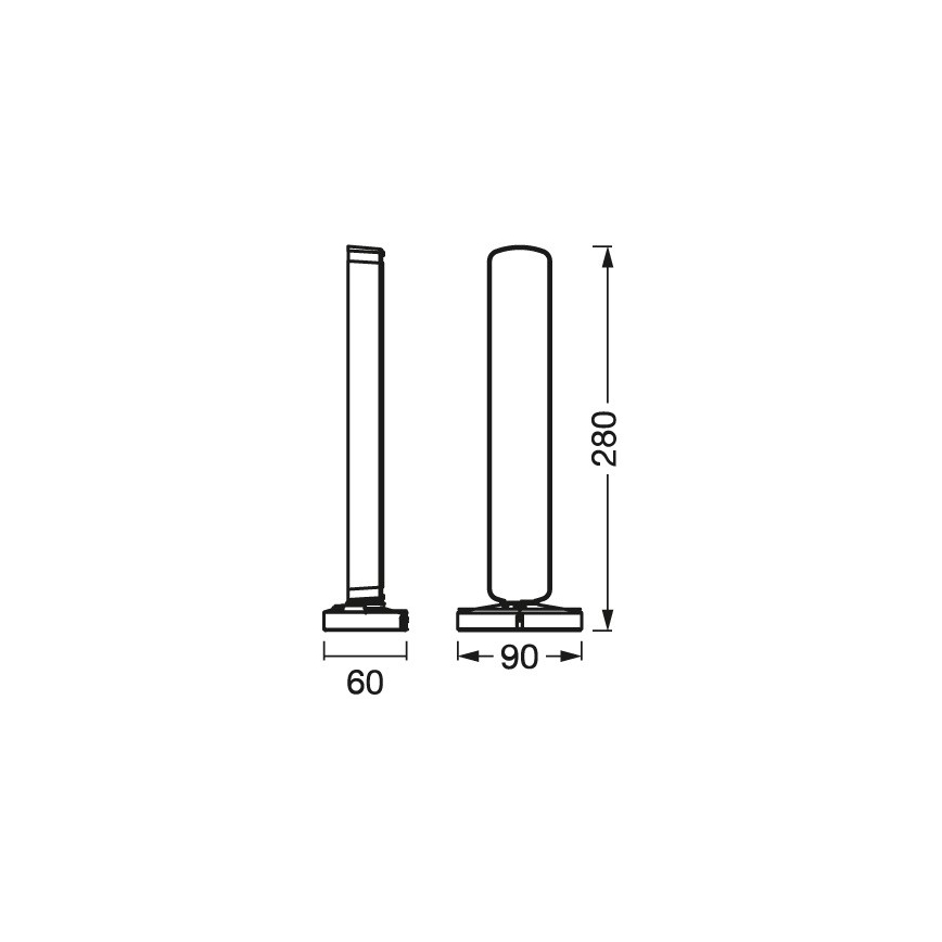 Ledvance - НАБІР 2x LED RGBW Настільна лампа з регулюванням яскравості MOOD LIGHT LED/4W/230V Wi-Fi + пульт дистанційного керування