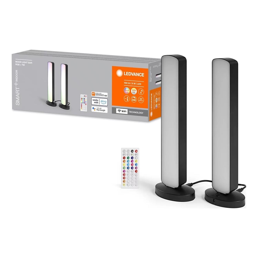 Ledvance - НАБОР 2x Светодиодная настольная RGBW-лампа с регулированием яркости MOOD LIGHT LED/4W/230V Wi-Fi + дистанционное управление