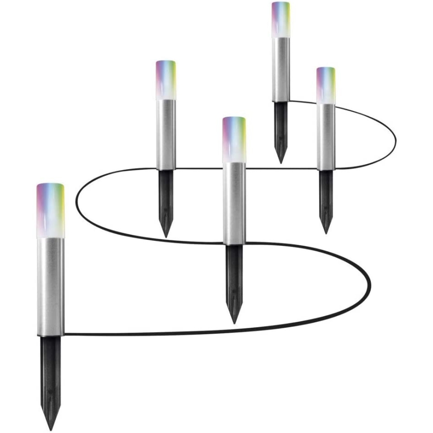 Ledvance - НАБОР 5x Светодиодная уличная RGBW-лампа SMART+ GARDEN POLE 5xLED/5,7W/230V IP65 Wi-Fi