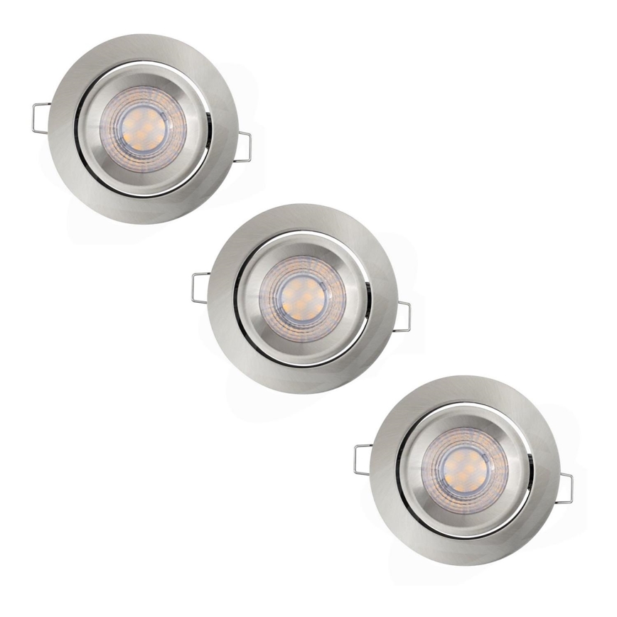 Ledvance - НАБОР из 3 диммируемых встраиваемых потолочных светильников SIMPLE LED/4,9W/230V