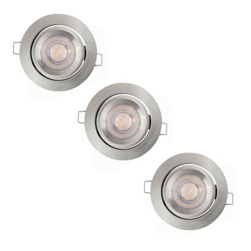 Ledvance - НАБОР из 3 диммируемых встраиваемых потолочных светильников SIMPLE LED/4,9W/230V