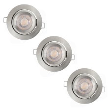 Ledvance - НАБІР 3x Стельові вбудовані світлодіодні світильники з регулюванням яскравості SIMPLE LED/4,9W/230V