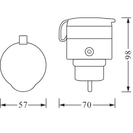Ledvance - Наружная умная розетка SMART+ PLUG 3680 Вт IP44 SCHUKO