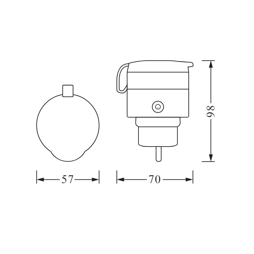 Ledvance - Наружная умная розетка SMART+ PLUG 3680 Вт IP44 SCHUKO