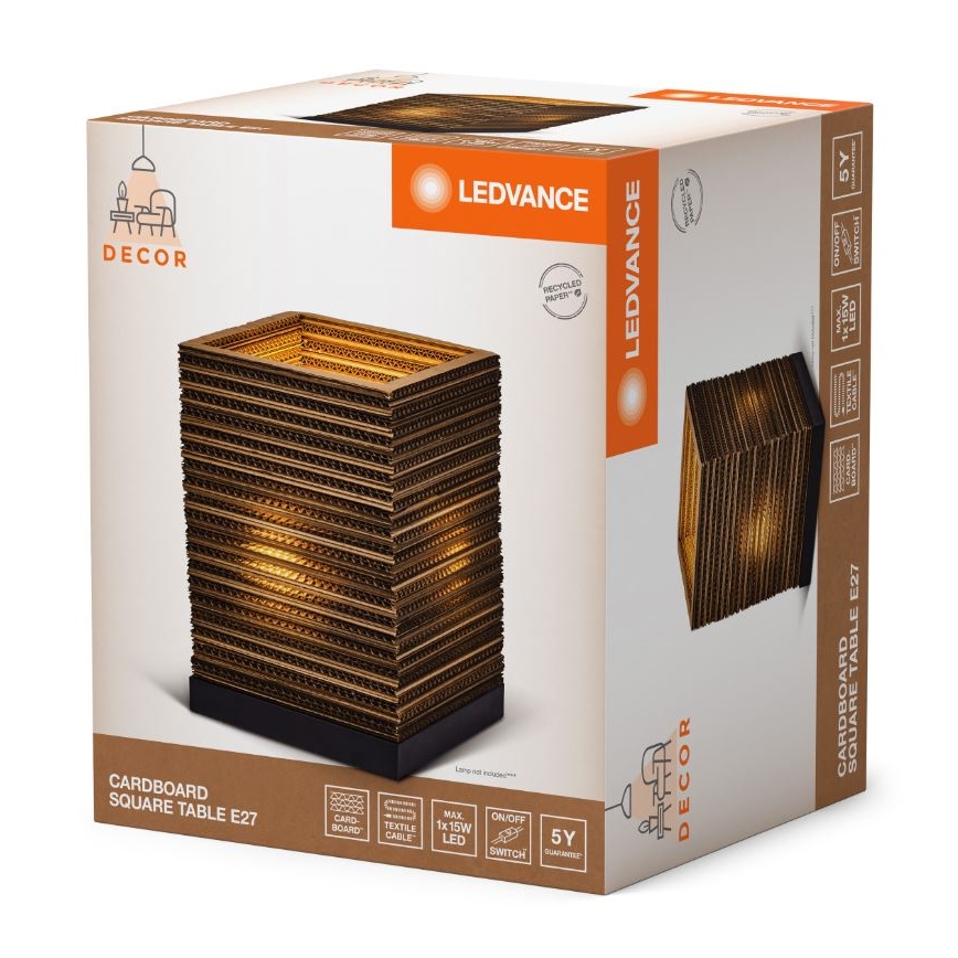 Ledvance - Настільна лампа DECOR CARDBOARD 1xE27/15W/230V 20x20 см