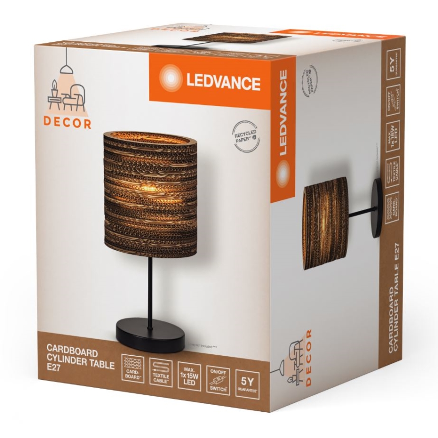 Ledvance - Настільна лампа DECOR CARDBOARD 1xE27/15W/230V діаметр 20 см