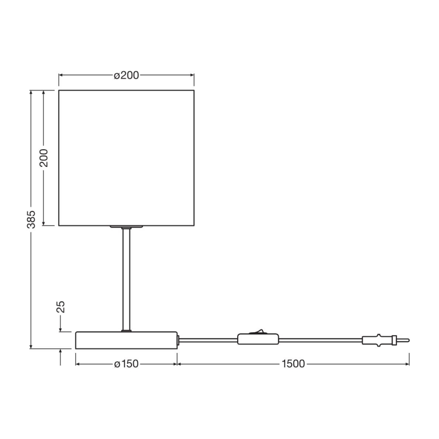 Ledvance - Настільна лампа DECOR CARDBOARD 1xE27/15W/230V діаметр 20 см
