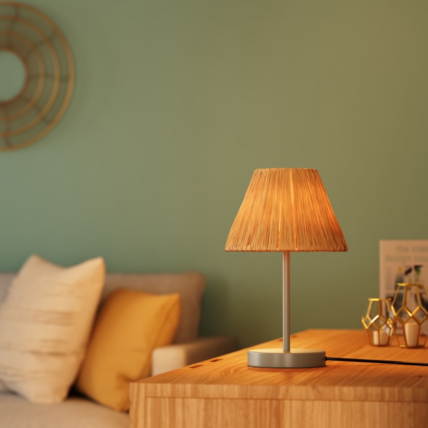 Ledvance - Настільна лампа DECOR RAFFIA 1xE27/15W/230V рафія