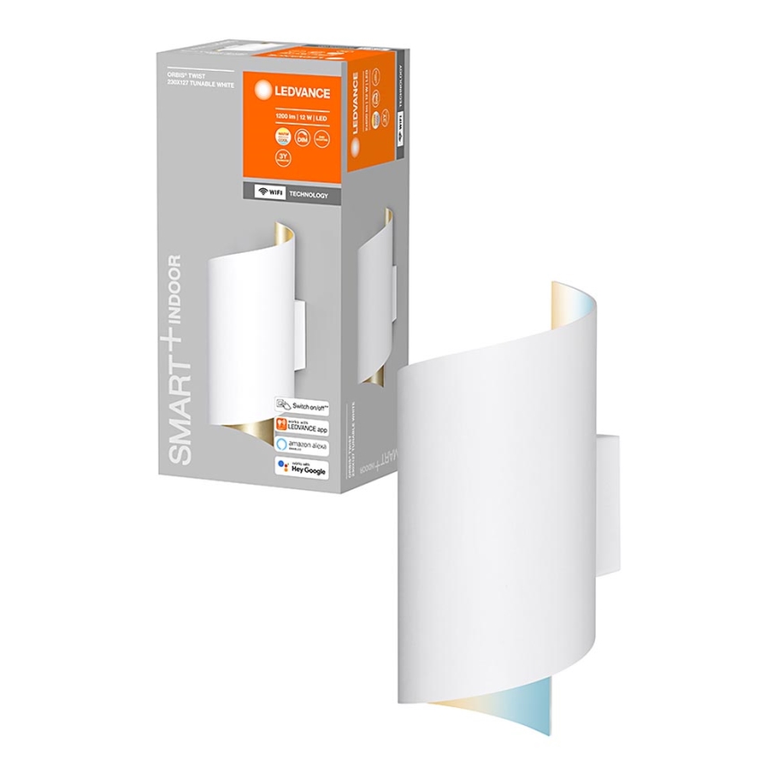 Ledvance - Настінний LED світильник з регулюванням яскравості SMART+ TWIST LED/12W/230V 3000-6500K Wi-Fi білий