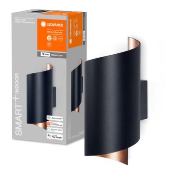Ledvance - Настінний LED світильник з регулюванням яскравості SMART+ TWIST LED/12W/230V 3000-6500K Wi-Fi чорний