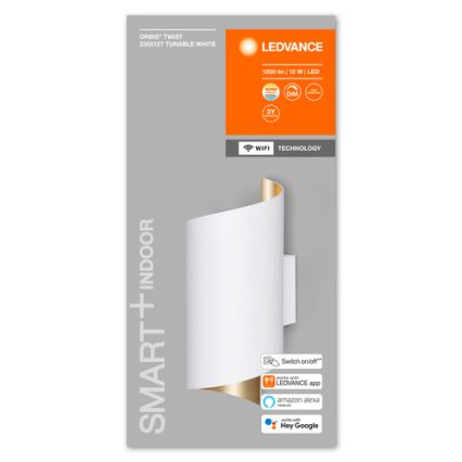 Ledvance - Настінний LED світильник з регулюванням яскравості SMART+ TWIST LED/12W/230V 3000-6500K Wi-Fi білий