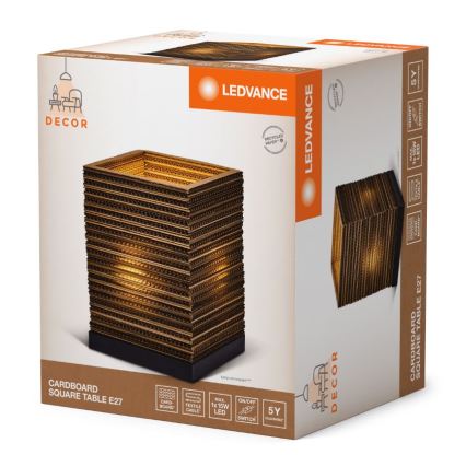 Ledvance - Настольная лампа DECOR CARDBOARD 1xE27/15W/230V 20x20 см