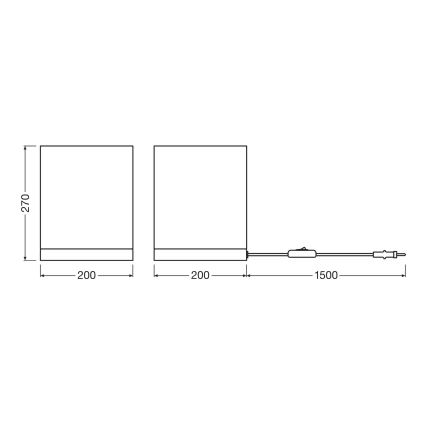Ledvance - Настольная лампа DECOR CARDBOARD 1xE27/15W/230V 20x20 см