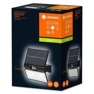 Ledvance - Вуличний настінний LED прожектор з датчиком на сонячній батареї FLOOD LED/2,9W/3,7V IP44