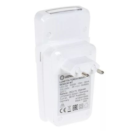 Ledvance - Навігаційний LED світильник в розетку з датчиком LUNETTA LED/2W/230V