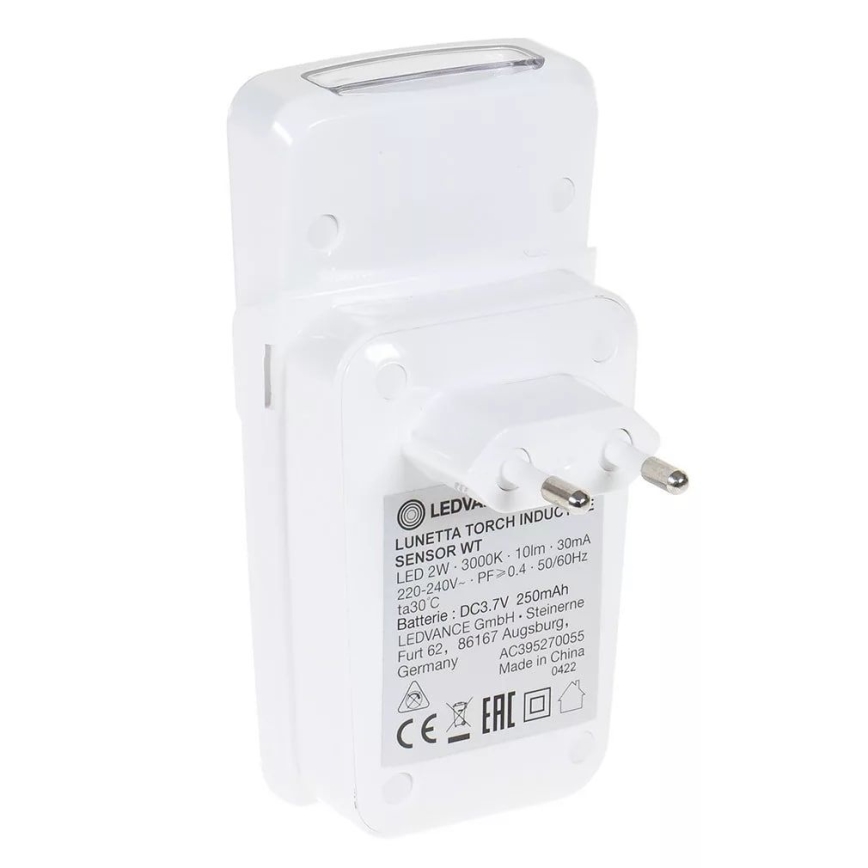 Ledvance - Навігаційний LED світильник в розетку з датчиком LUNETTA LED/2W/230V