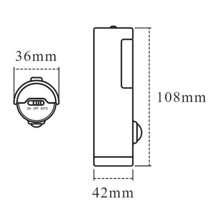 Ledvance - Навігаційний LED світильник з датчиком NIGHTLUX LED/0,35W/3xAAA IP54