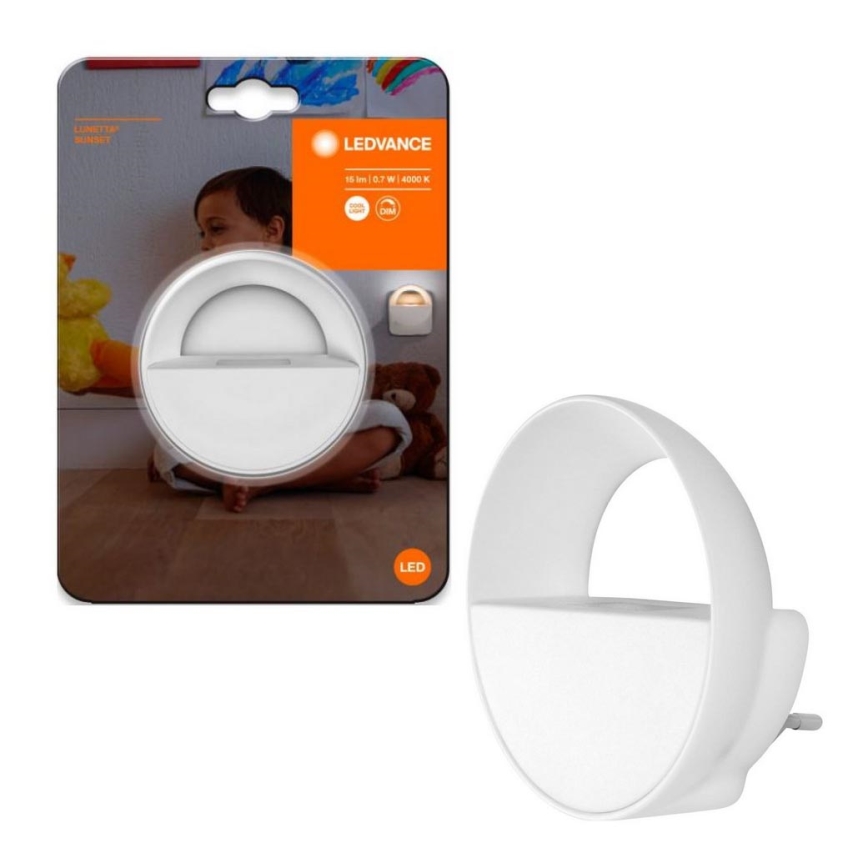 Ledvance - Нічний LED світильник з регулюванням яскравості LUNETTA LED/0,7W/230V