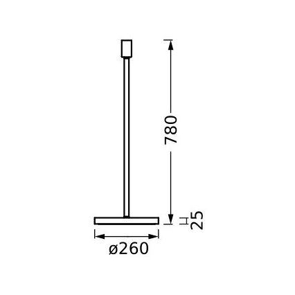 Ledvance - Ножка лампы DECOR STICK 1xE27/40W/230V антрацит