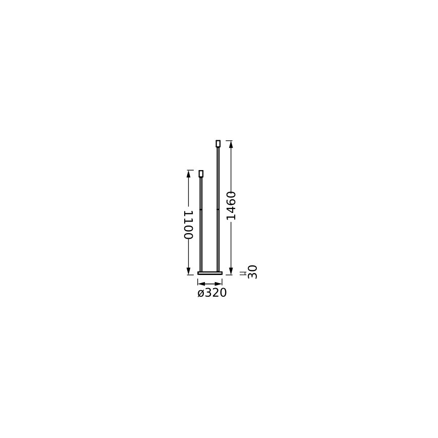 Ledvance - Ножка лампы DECOR STICK 2xE27/40W/230V антрацит