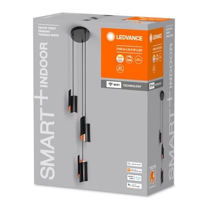 Ledvance - Підвісна LED люстра з регулюванням яскравості SMART+ DECOR 3xLED/8W/230V чорний Wi-Fi