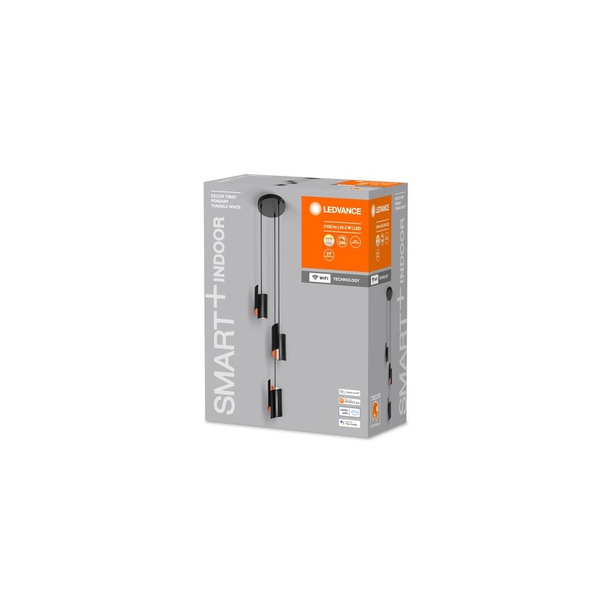 Ledvance - Підвісна LED люстра з регулюванням яскравості SMART+ DECOR 3xLED/8W/230V чорний Wi-Fi