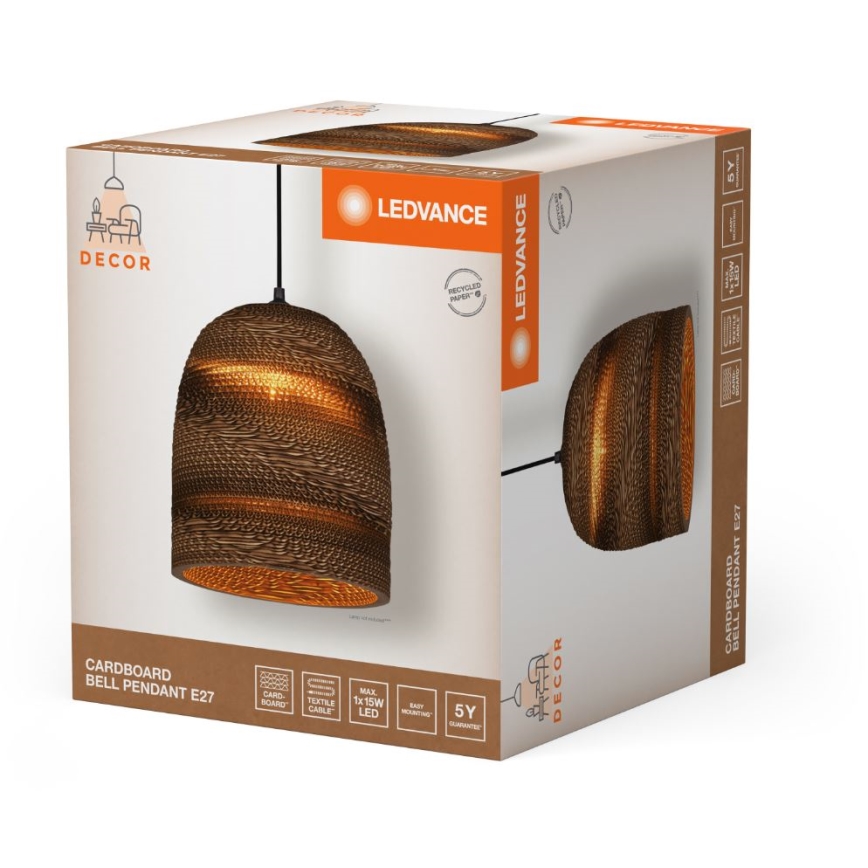 Ledvance - Підвісна люстра DECOR CARDBOARD 1xE27/15W/230V діаметр 25 см
