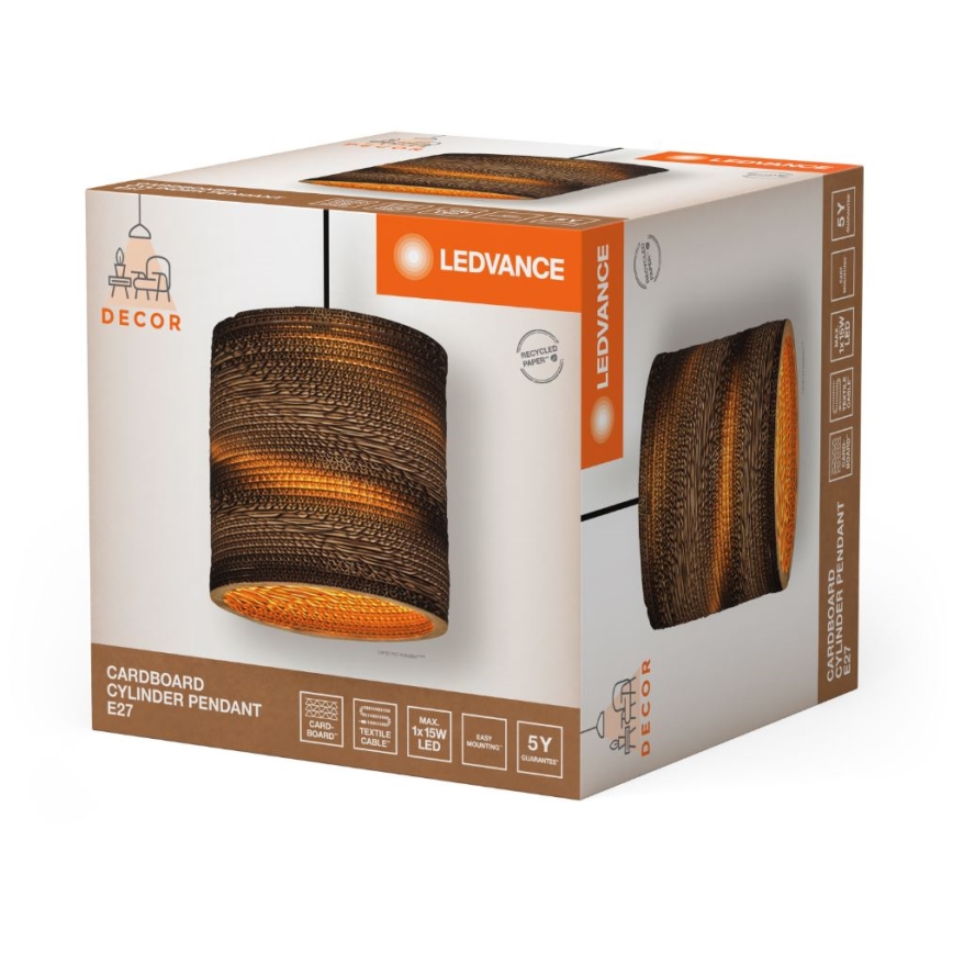 Ledvance - Підвісна люстра DECOR CARDBOARD 1xE27/15W/230V діаметр 25 см