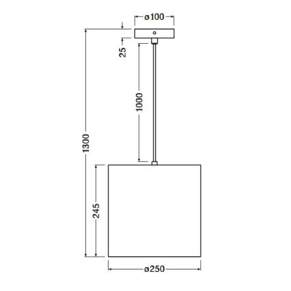 Ledvance - Підвісна люстра DECOR CARDBOARD 1xE27/15W/230V діаметр 25 см