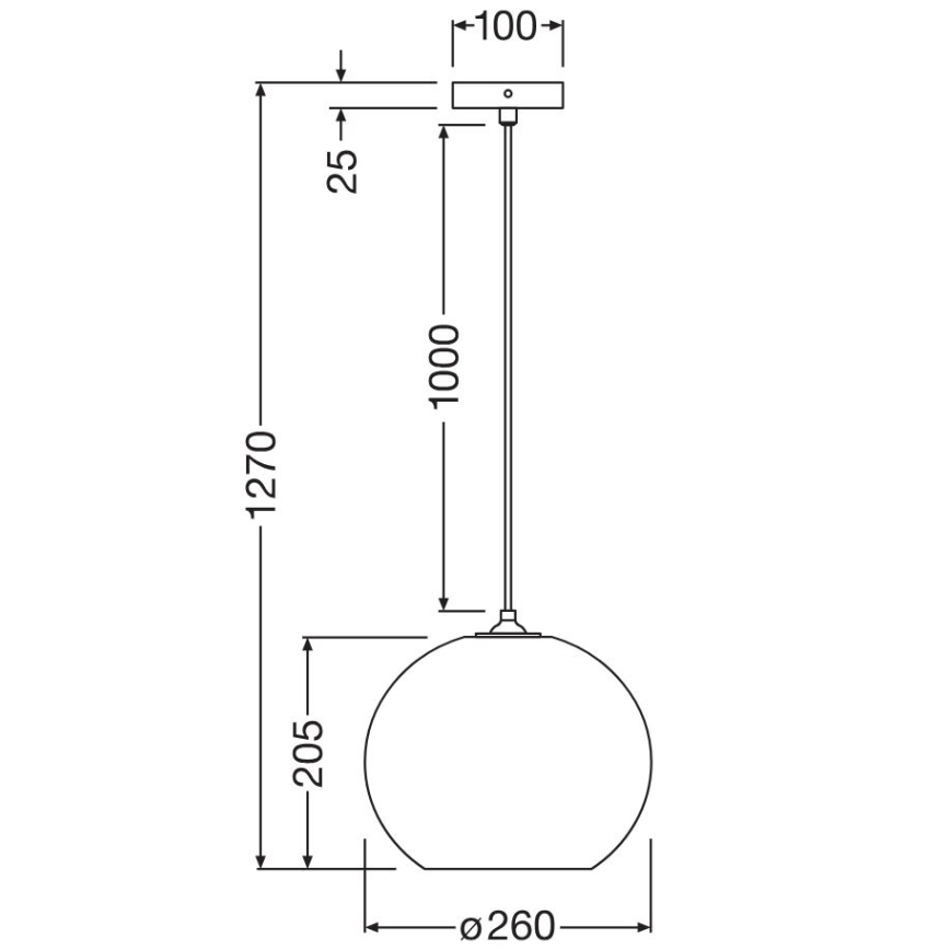 Ledvance - Підвісна люстра DECOR CARDBOARD 1xE27/15W/230V діаметр 26 см