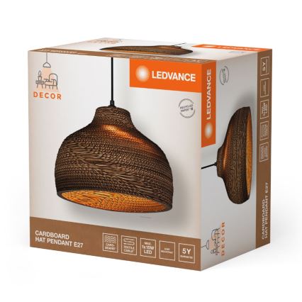Ledvance - Підвісна люстра DECOR CARDBOARD 1xE27/15W/230V діаметр 36 см