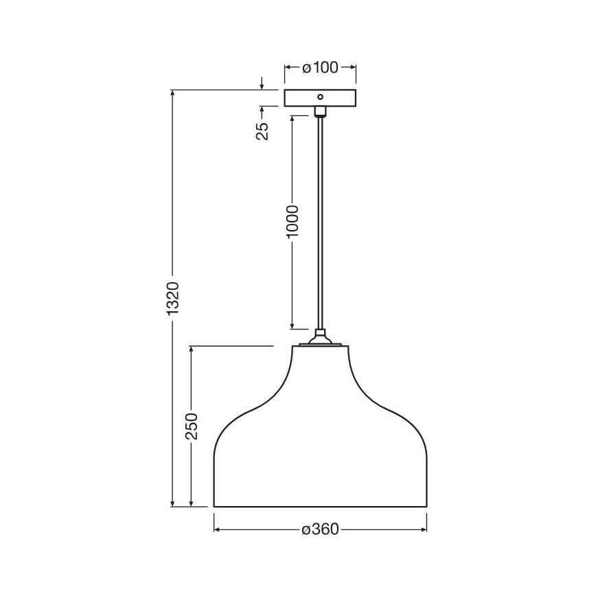 Ledvance - Підвісна люстра DECOR CARDBOARD 1xE27/15W/230V діаметр 36 см