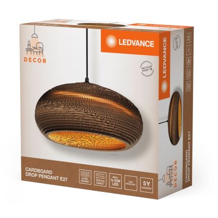 Ledvance - Підвісна люстра DECOR CARDBOARD 1xE27/15W/230V діаметр 40 см