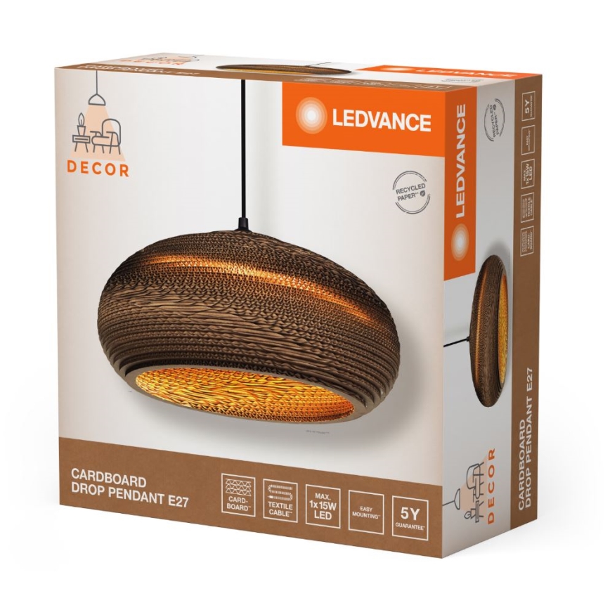 Ledvance - Підвісна люстра DECOR CARDBOARD 1xE27/15W/230V діаметр 40 см